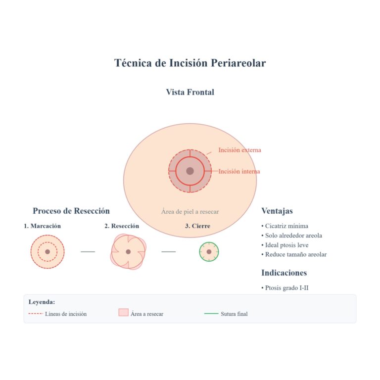 Mastopexia Periareolar (Técnica Donut): La Opción de Mínima Cicatriz para Ptosis Leve